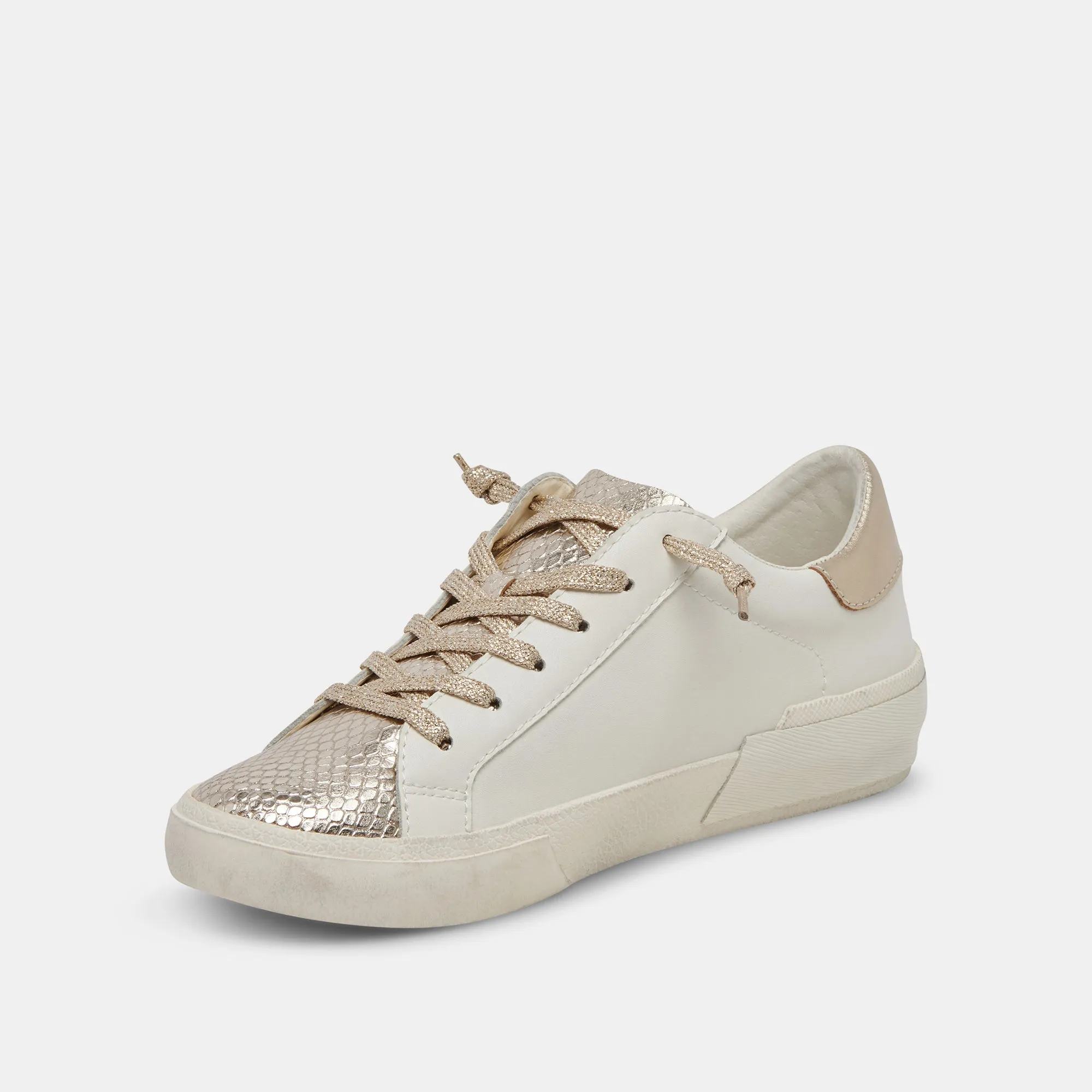 ZINA SNEAKERS WHITE GOLD LEATHER