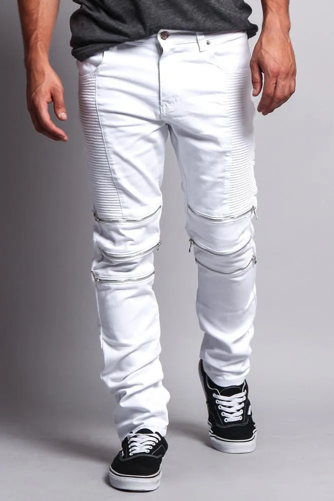 Zippered Biker Skinny Fit Pants