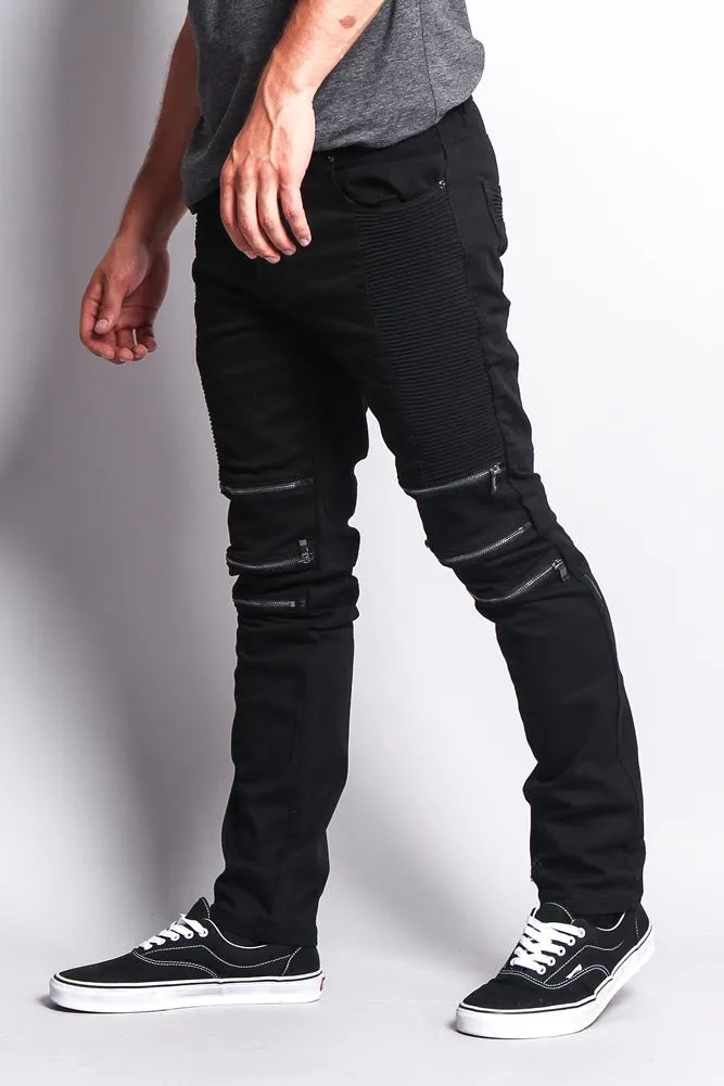 Zippered Biker Skinny Fit Pants