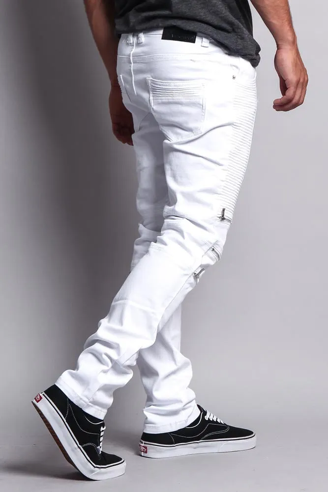 Zippered Biker Skinny Fit Pants