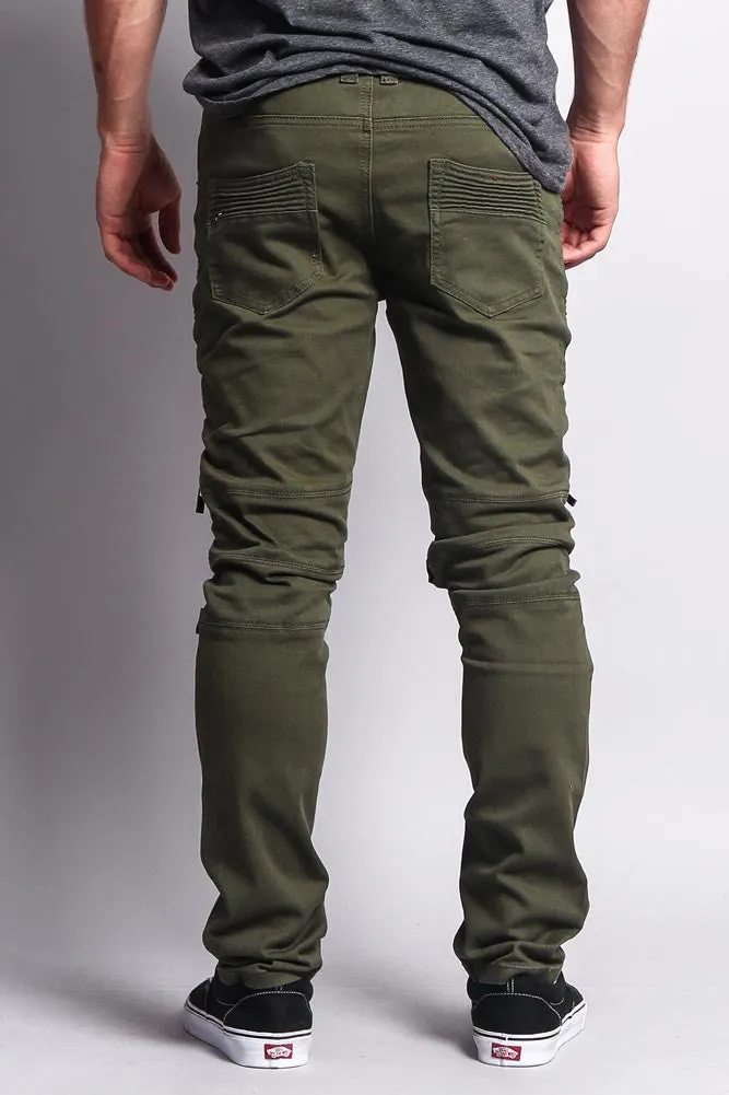 Zippered Biker Skinny Fit Pants