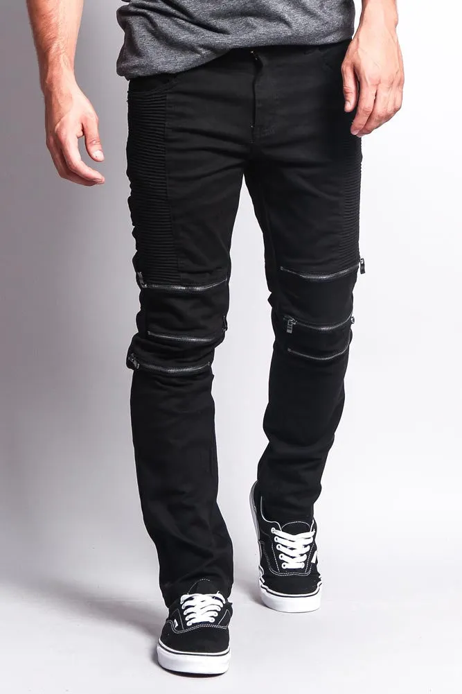 Zippered Biker Skinny Fit Pants